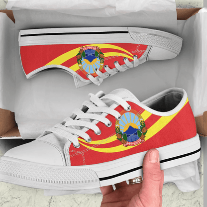 Shoes North Macedonia Coat Of Arms And Flag Low Top Shoes