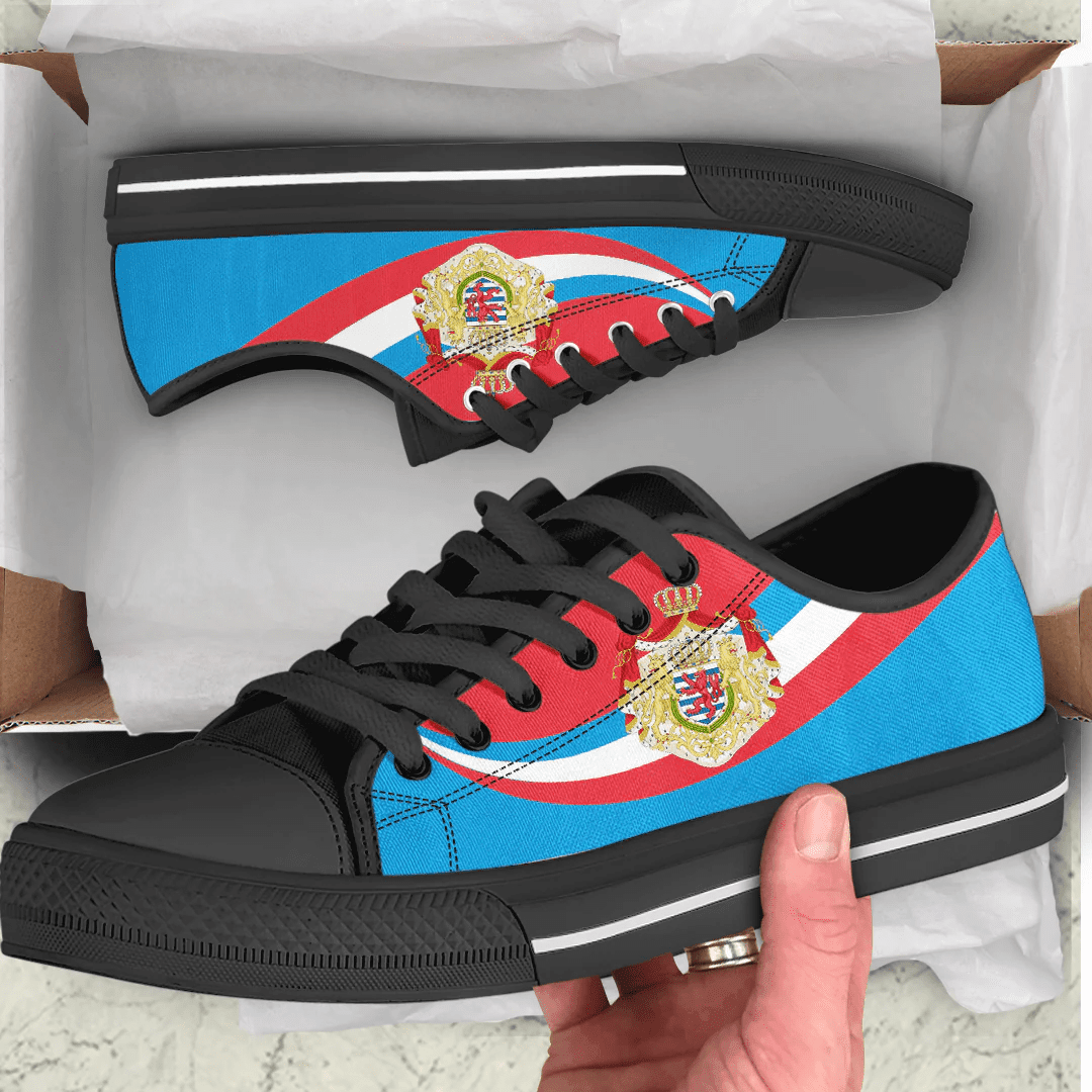 Shoes Luxembourg Coat Of Arms And Flag Low Top Shoes