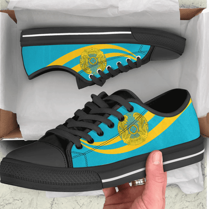 Shoes Kazakhstan Coat Of Arms And Flag Low Top Shoes