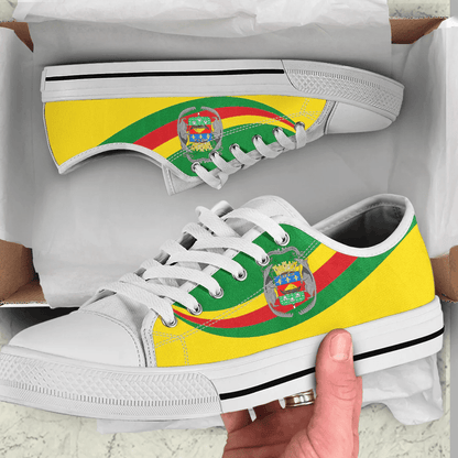 Shoes French Guiana Coat Of Arms And Flag Low Top Shoes