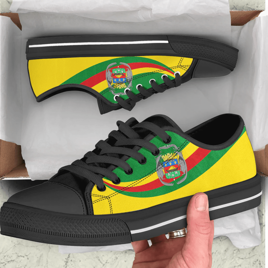 Shoes French Guiana Coat Of Arms And Flag Low Top Shoes