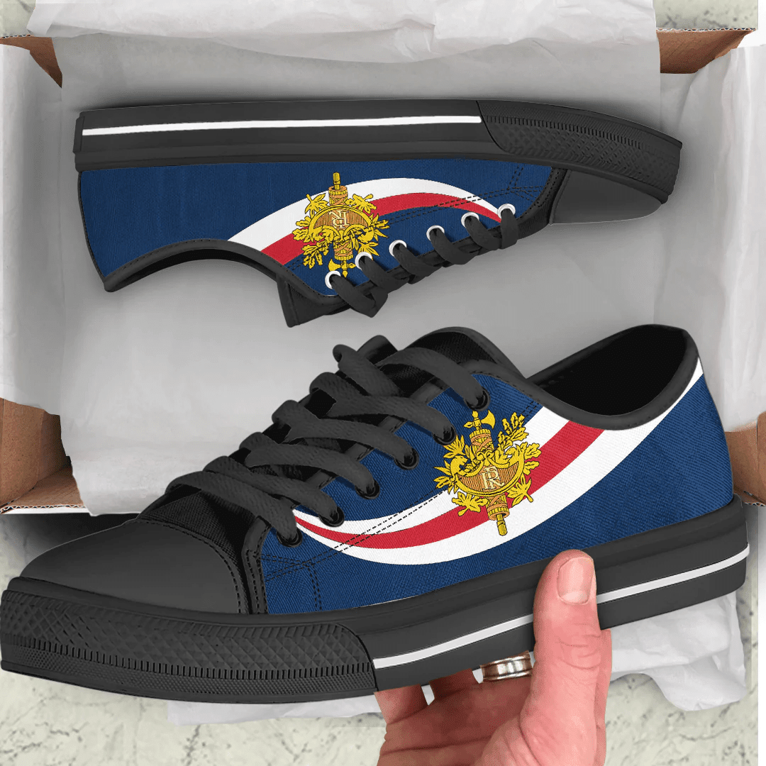 Shoes France Coat Of Arms And Flag Low Top Shoes