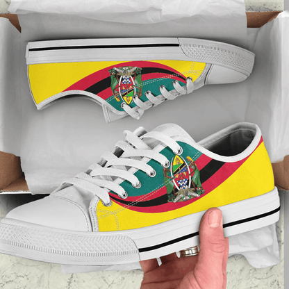 Shoes Mozambique Coat Of Arms And Flag Low Top Shoes