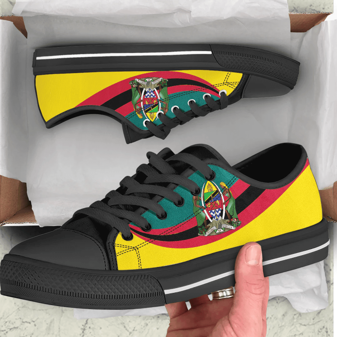 Shoes Mozambique Coat Of Arms And Flag Low Top Shoes