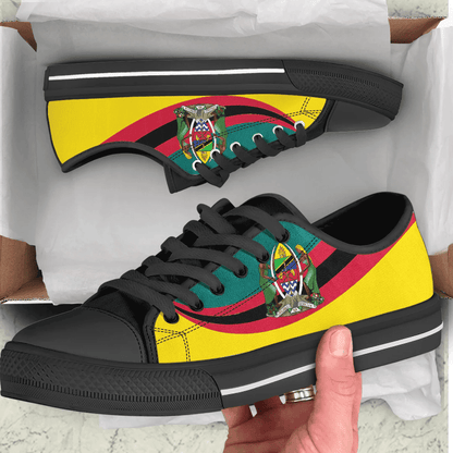 Shoes Mozambique Coat Of Arms And Flag Low Top Shoes