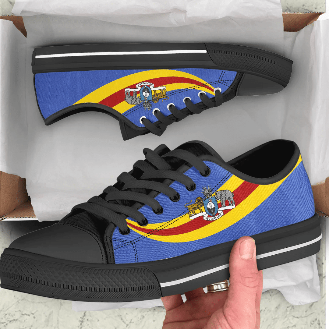 Shoes Eswatini Coat Of Arms And Flag Low Top Shoes