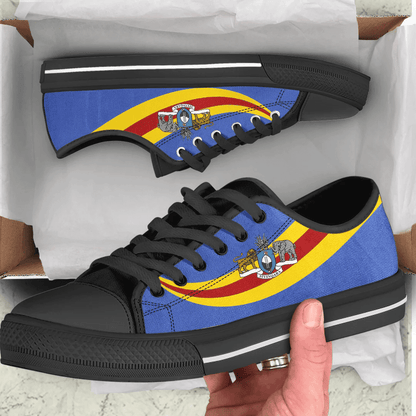 Shoes Eswatini Coat Of Arms And Flag Low Top Shoes