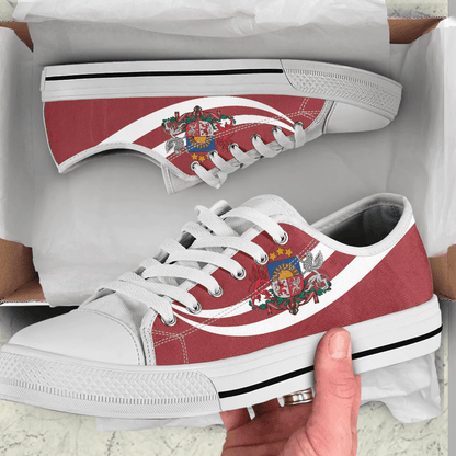 Shoes Latvia Coat Of Arms And Flag Low Top Shoes