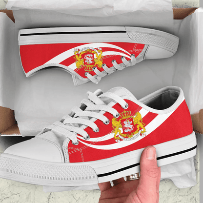 Shoes Georgia Coat Of Arms And Flag Low Top Shoes