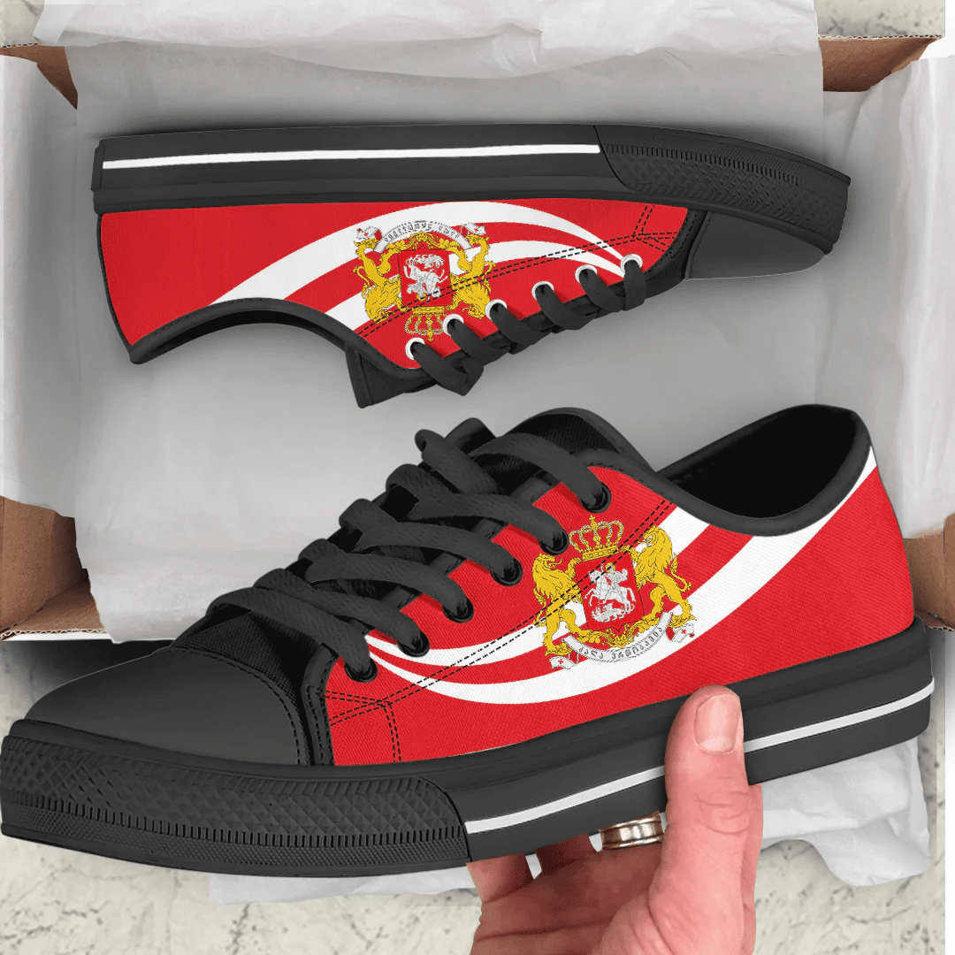 Shoes Georgia Coat Of Arms And Flag Low Top Shoes