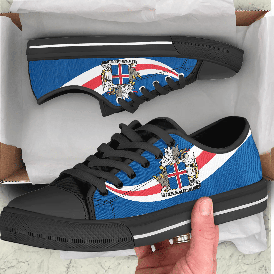 Shoes Iceland Coat Of Arms And Flag Low Top Shoes