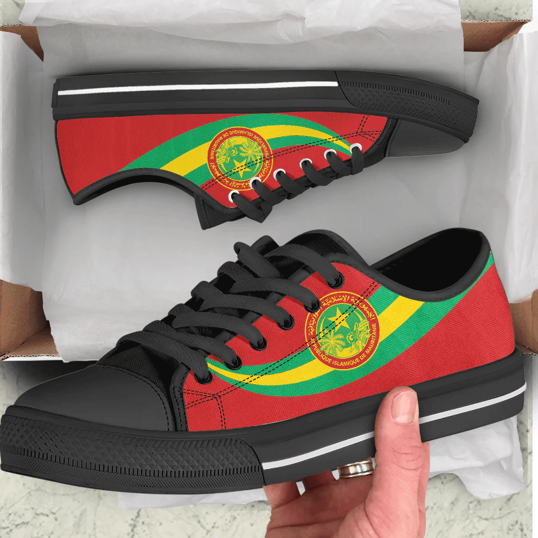 Shoes Mauritania Coat Of Arms And Flag Low Top Shoes