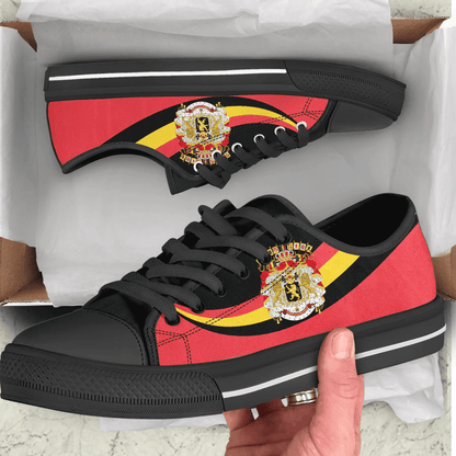 Shoes Belgium Coat Of Arms And Flag Low Top Shoes