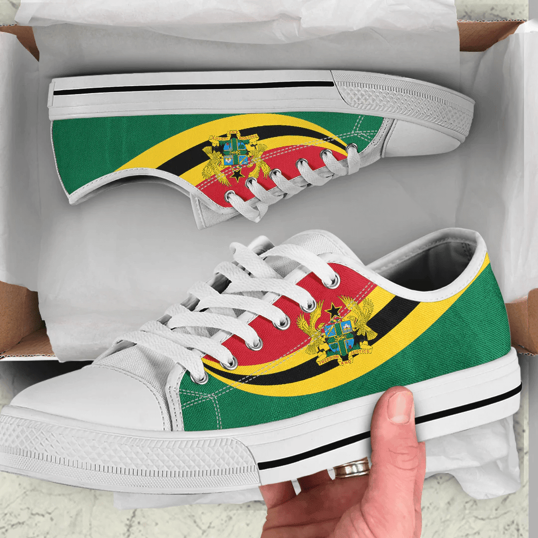 Shoes Ghana Coat Of Arms And Flag Low Top Shoes