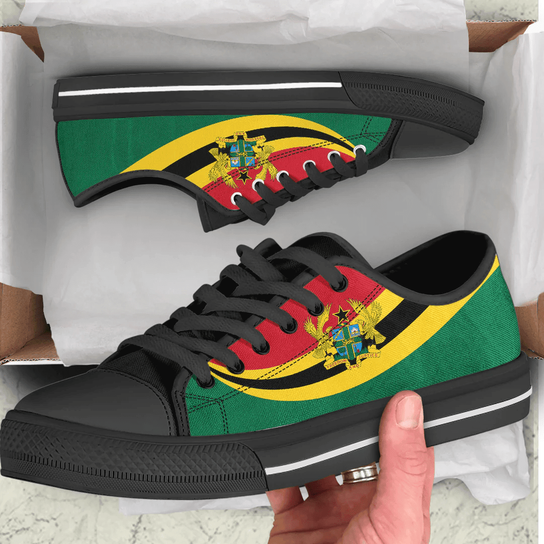Shoes Ghana Coat Of Arms And Flag Low Top Shoes