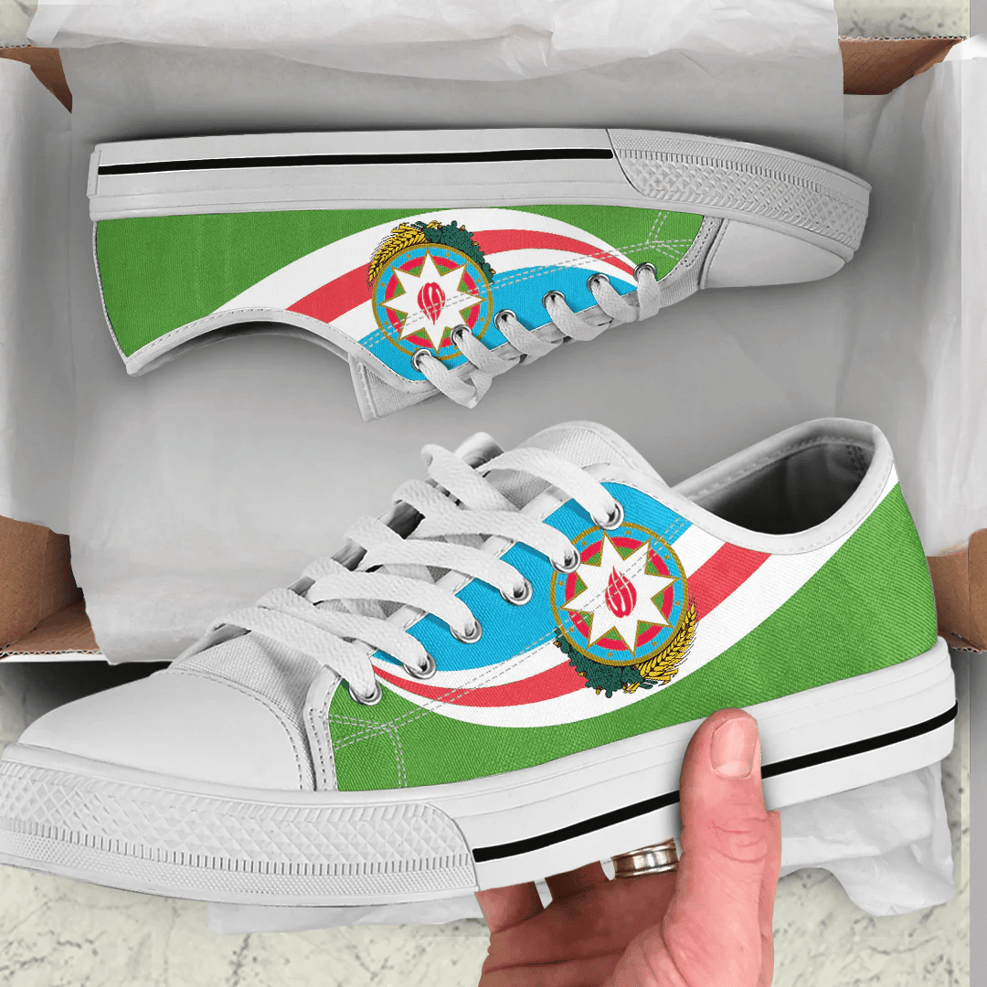 Shoes Azerbaijan Coat Of Arms And Flag Low Top Shoes