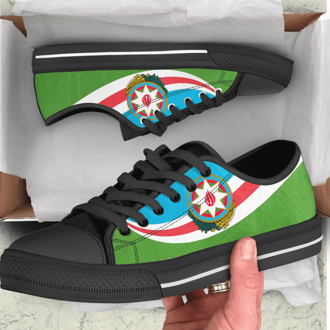 Shoes Azerbaijan Coat Of Arms And Flag Low Top Shoes