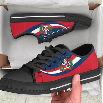 Shoes Dominican Republic Coat Of Arms And Flag Low Top Shoes