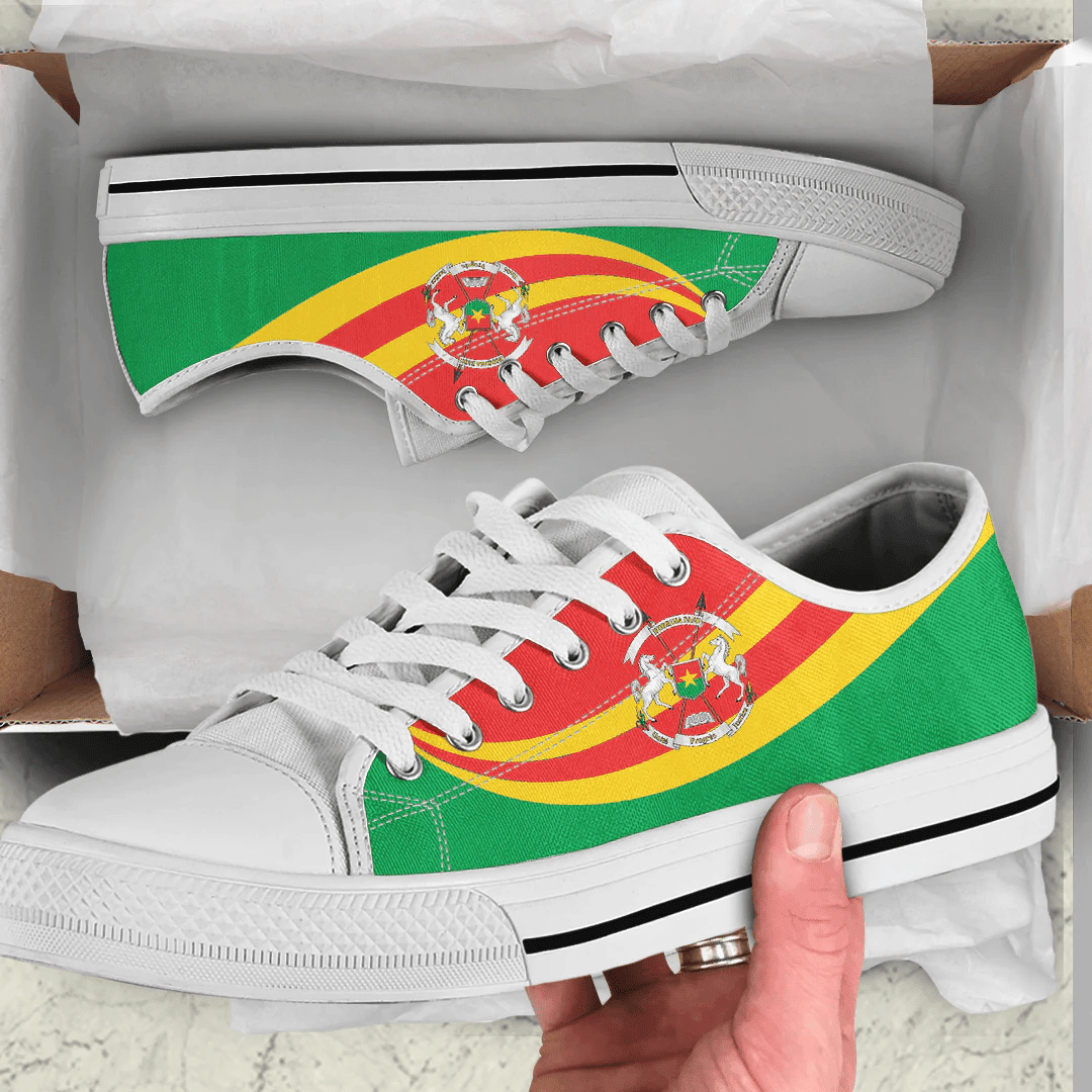 Shoes Burkina Faso Coat Of Arms And Flag Low Top Shoes