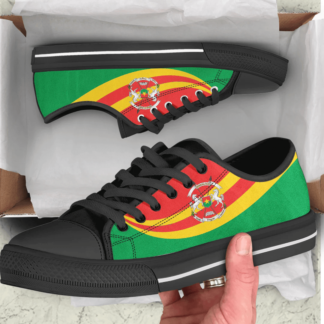 Shoes Burkina Faso Coat Of Arms And Flag Low Top Shoes