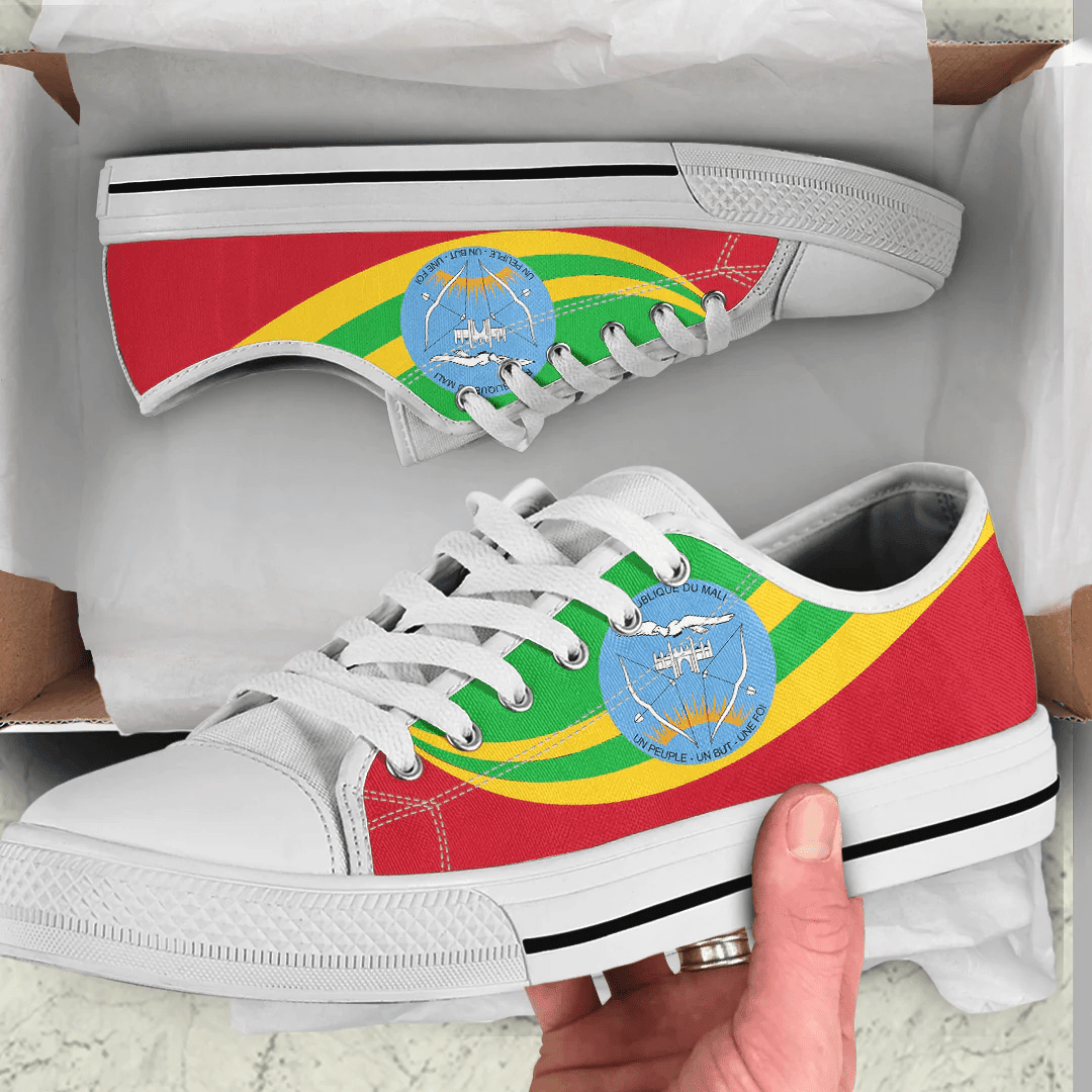 Shoes Mali Coat Of Arms And Flag Low Top Shoes
