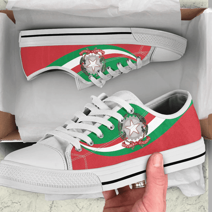 Shoes Italy Coat Of Arms And Flag Low Top Shoes