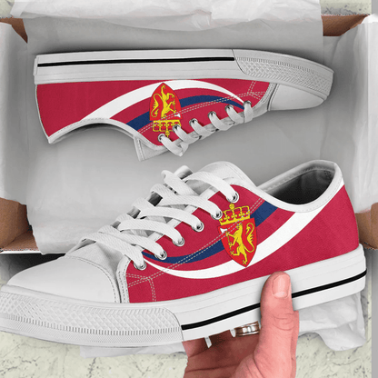 Shoes Norway Coat Of Arms And Flag Low Top Shoes