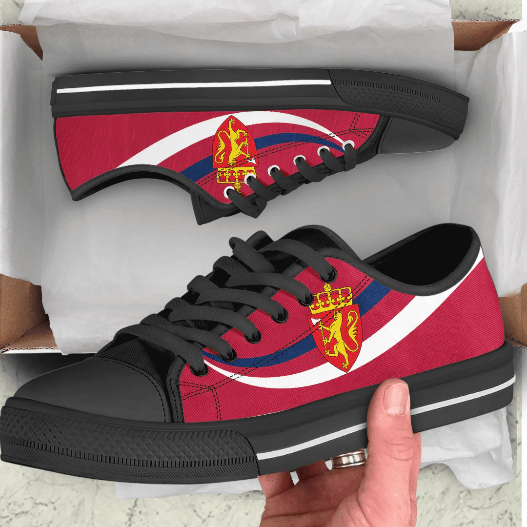Shoes Norway Coat Of Arms And Flag Low Top Shoes