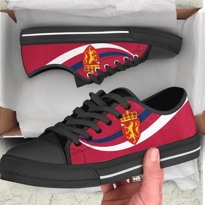 Shoes Norway Coat Of Arms And Flag Low Top Shoes