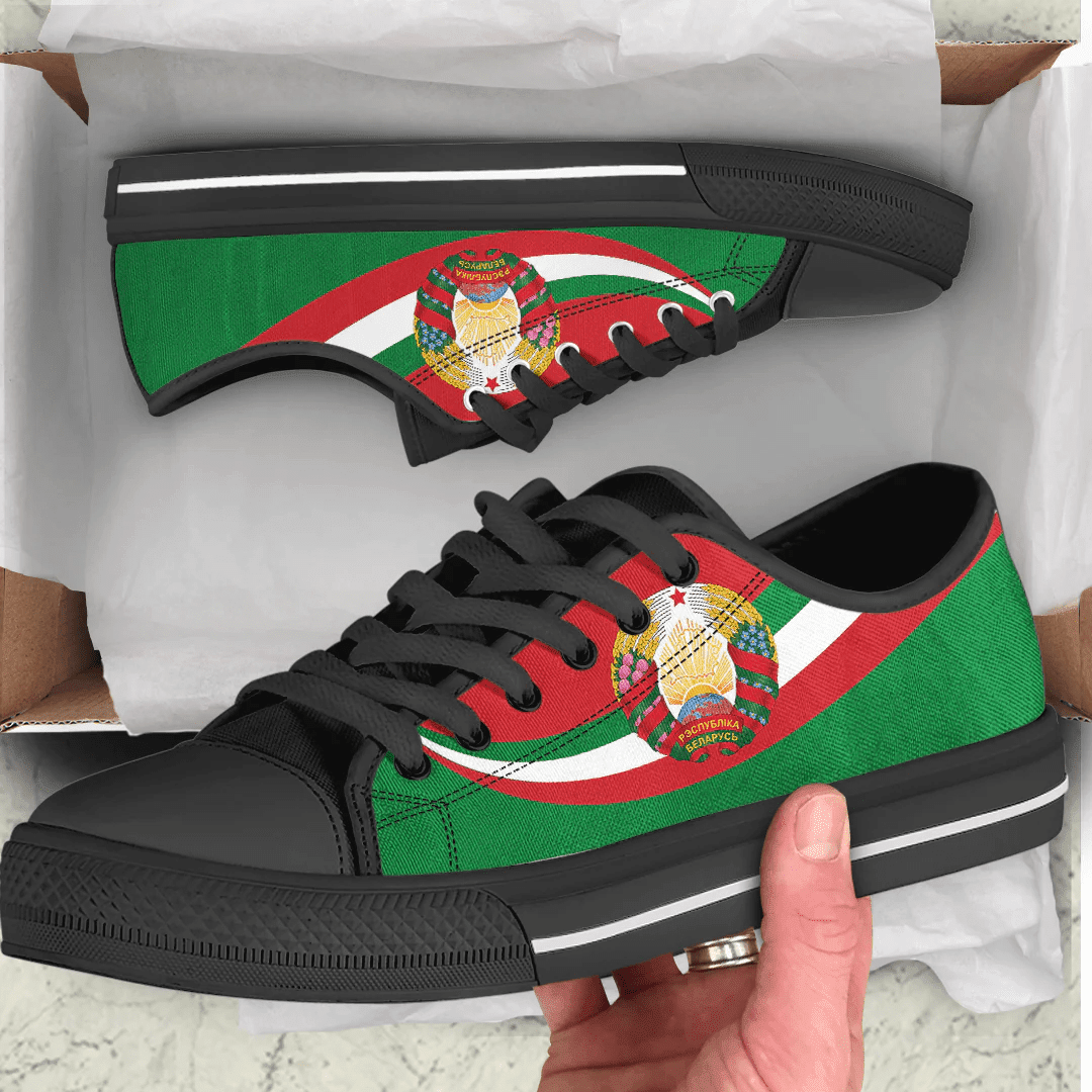 Shoes Belarus Coat Of Arms And Flag Low Top Shoes