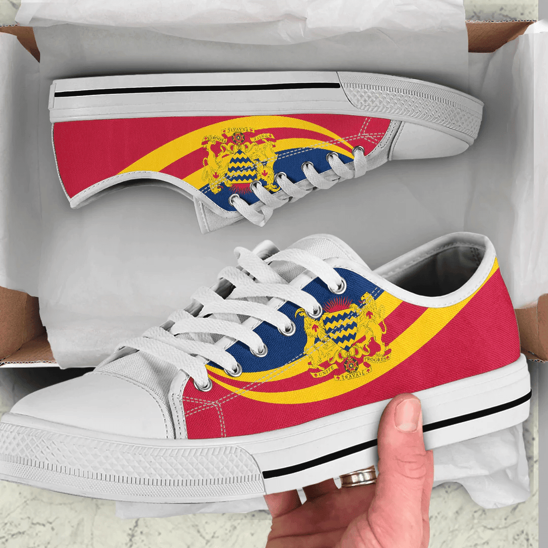 Shoes Chad Coat Of Arms And Flag Low Top Shoes