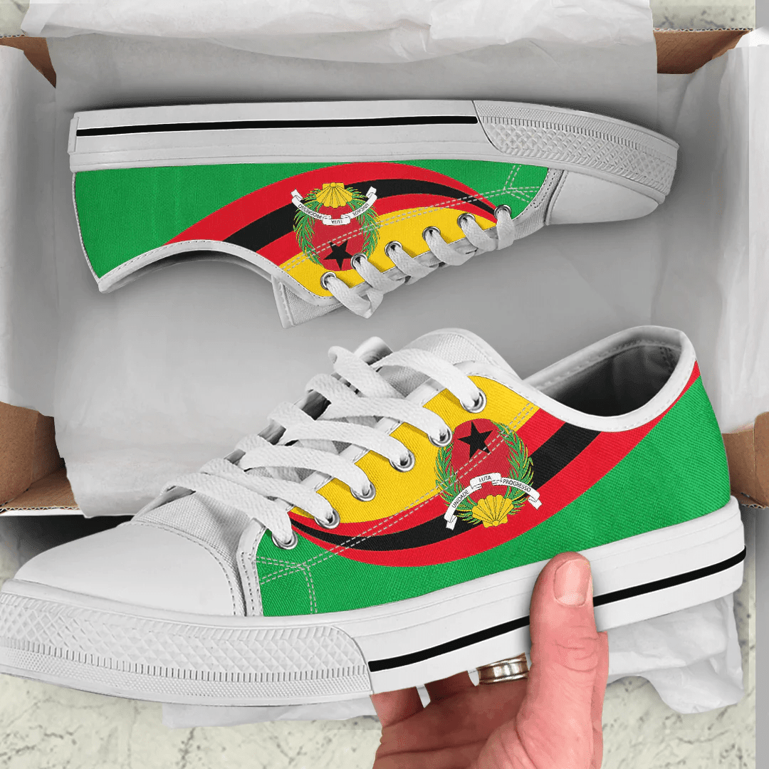 Shoes Guinea Bissau Coat Of Arms And Flag Low Top Shoes