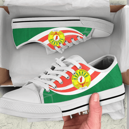 Shoes Madagascar Coat Of Arms And Flag Low Top Shoes