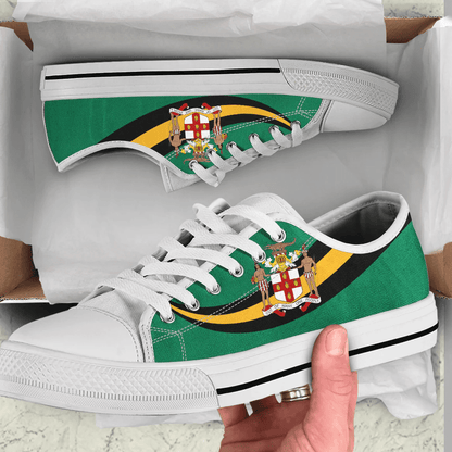 Shoes Jamaica Coat Of Arms And Flag Low Top Shoes