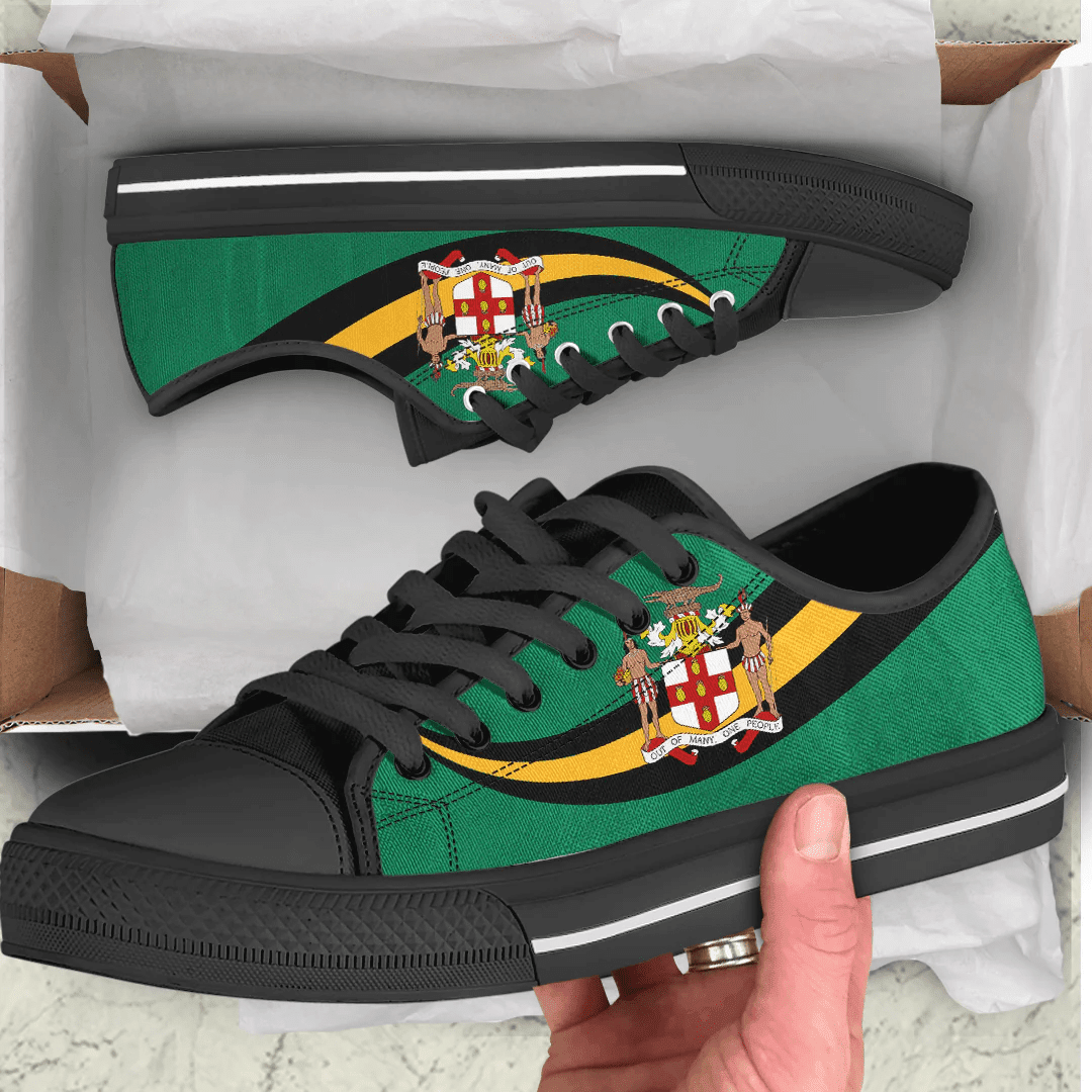 Shoes Jamaica Coat Of Arms And Flag Low Top Shoes