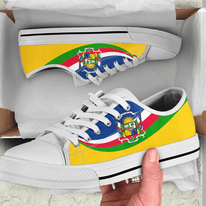 Shoes Central African Coat Of Arms And Flag Low Top Shoes