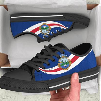 Shoes Costa Rica Coat Of Arms And Flag Low Top Shoes
