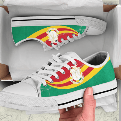 Shoes Guinea Coat Of Arms And Flag Low Top Shoes