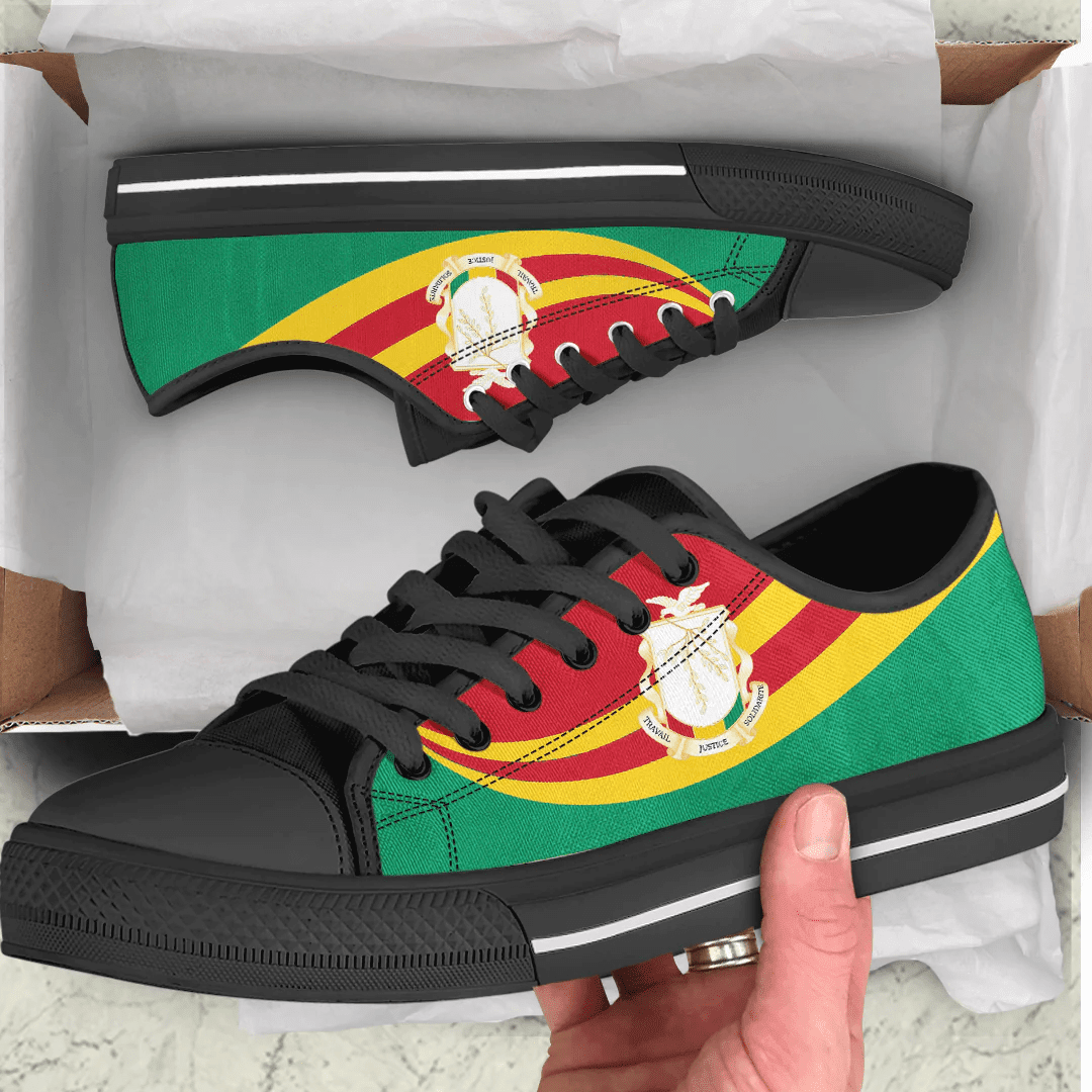 Shoes Guinea Coat Of Arms And Flag Low Top Shoes