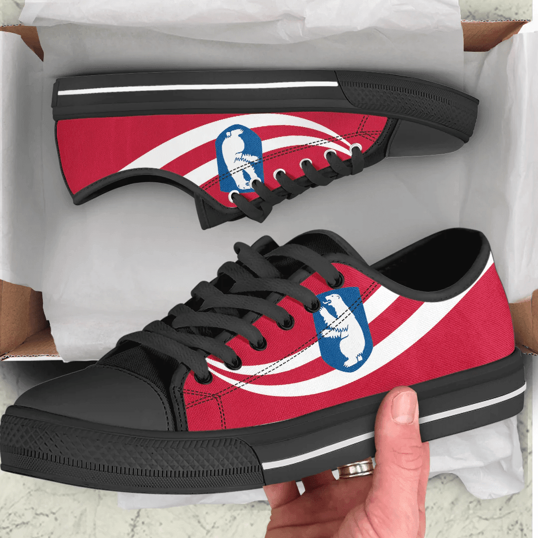 Shoes Greenland Coat Of Arms And Flag Low Top Shoes