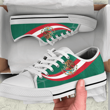 Shoes Mexico Coat Of Arms And Flag Low Top Shoes