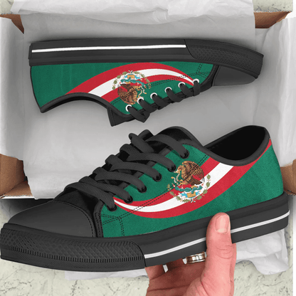 Shoes Mexico Coat Of Arms And Flag Low Top Shoes