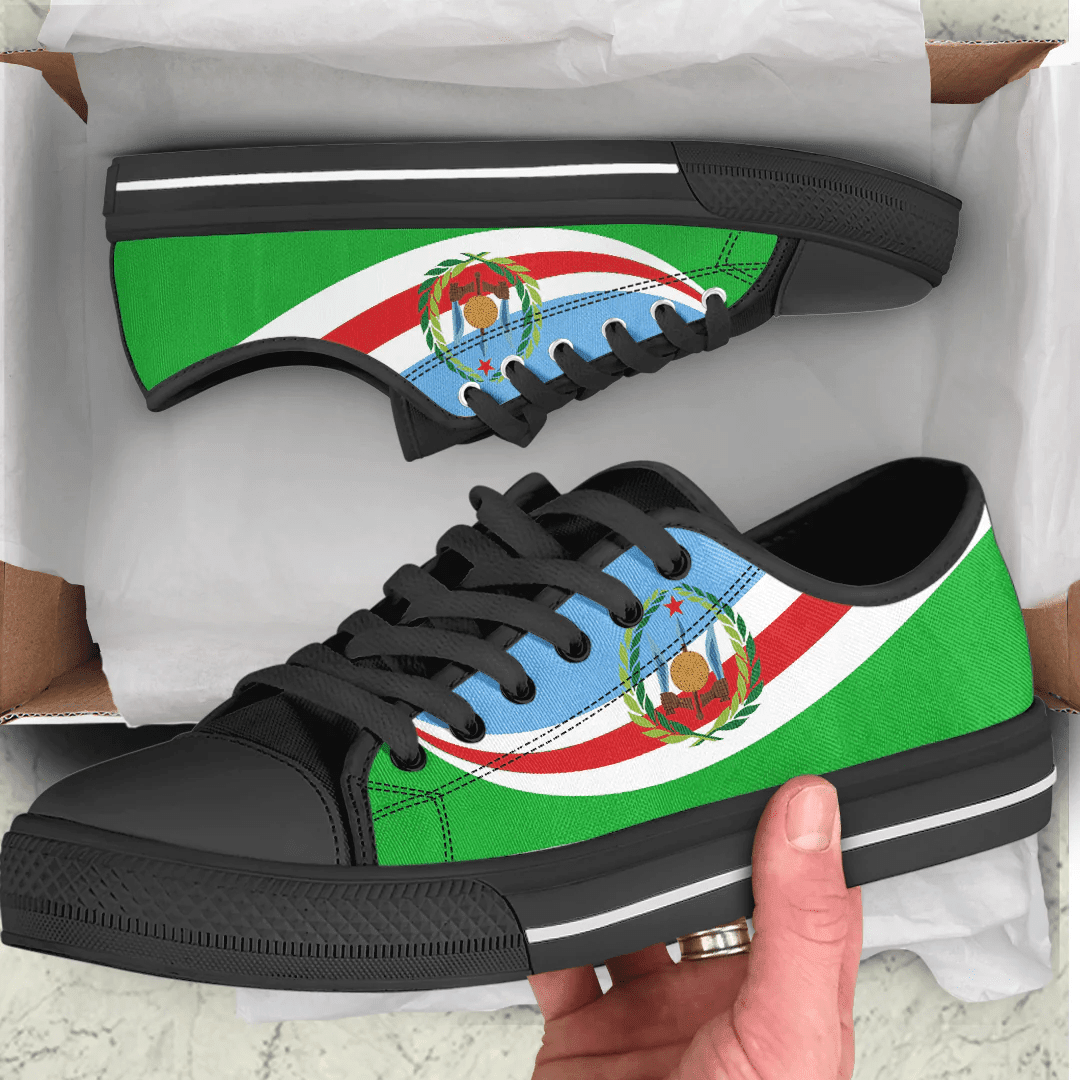 Shoes Djibouti Coat Of Arms And Flag Low Top Shoes