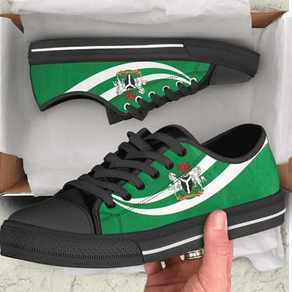 Shoes Nigeria Coat Of Arms And Flag Low Top Shoes