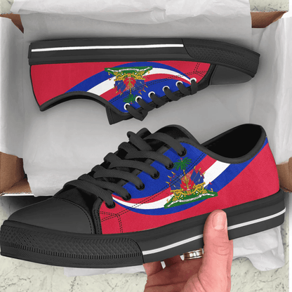 Shoes Haiti Coat Of Arms And Flag Low Top Shoes