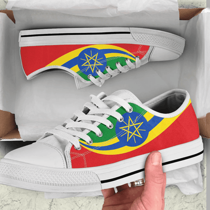 Shoes Ethiopia Coat Of Arms And Flag Low Top Shoes