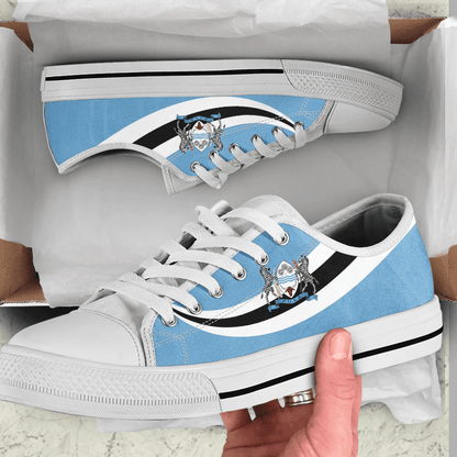 Shoes Botswana Coat Of Arms And Flag Low Top Shoes