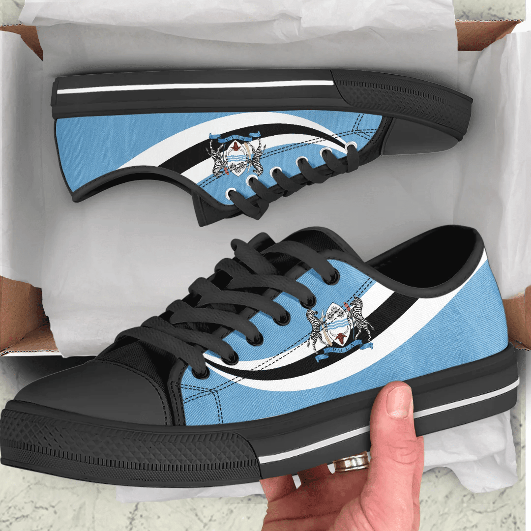 Shoes Botswana Coat Of Arms And Flag Low Top Shoes