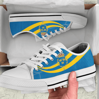 Shoes Sweden Coat Of Arms And Flag Low Top Shoes