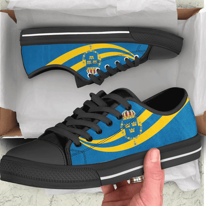 Shoes Sweden Coat Of Arms And Flag Low Top Shoes